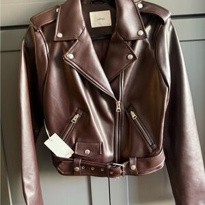 Wilfred Dark Brown Leather Jacket